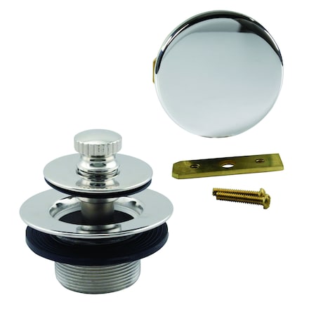 Westbrass Twist & Close Universal Tub Trim W/ Floating Faceplate in Polished Chrome D94HK-26